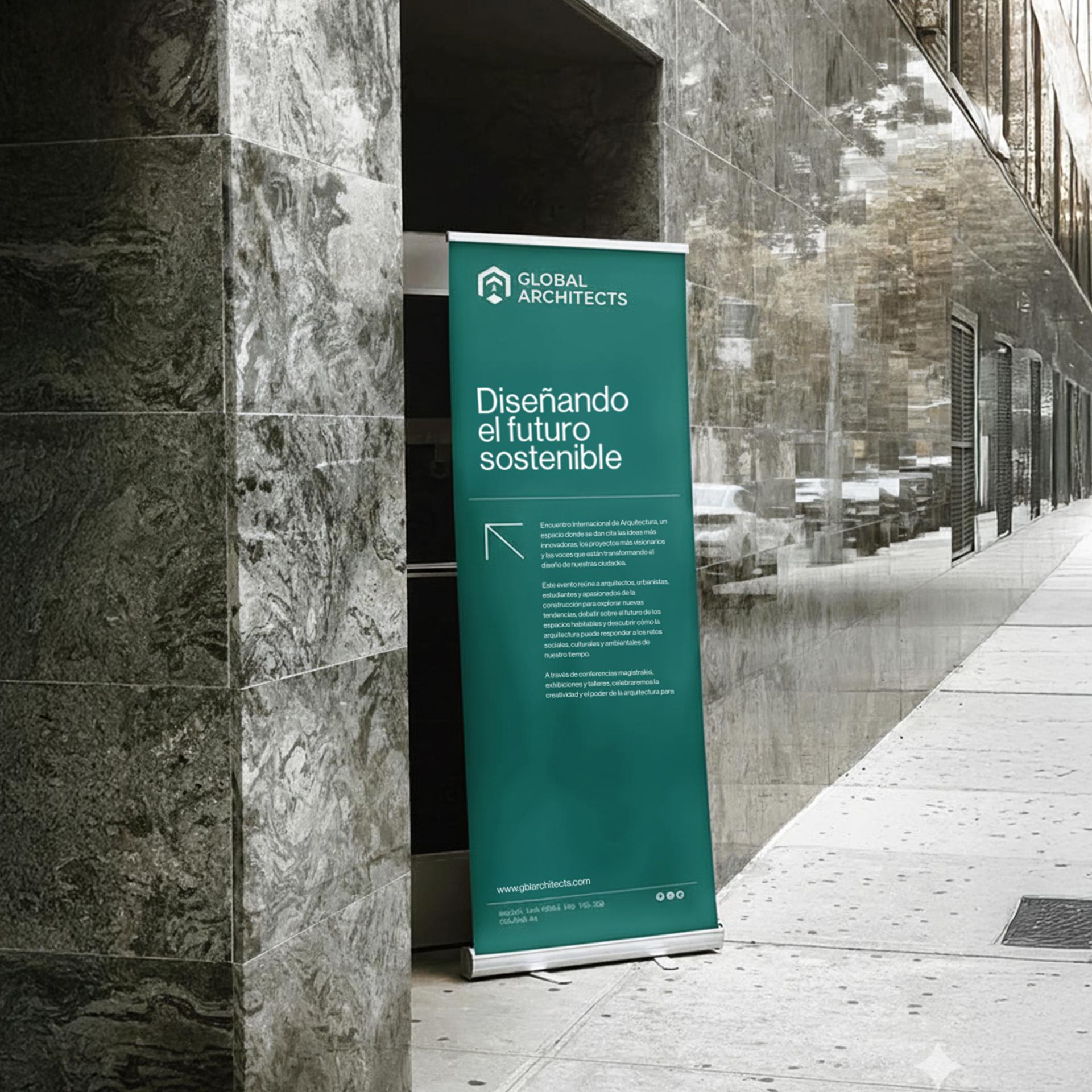 Banners de pie retráctil