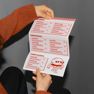 Menu tríptico