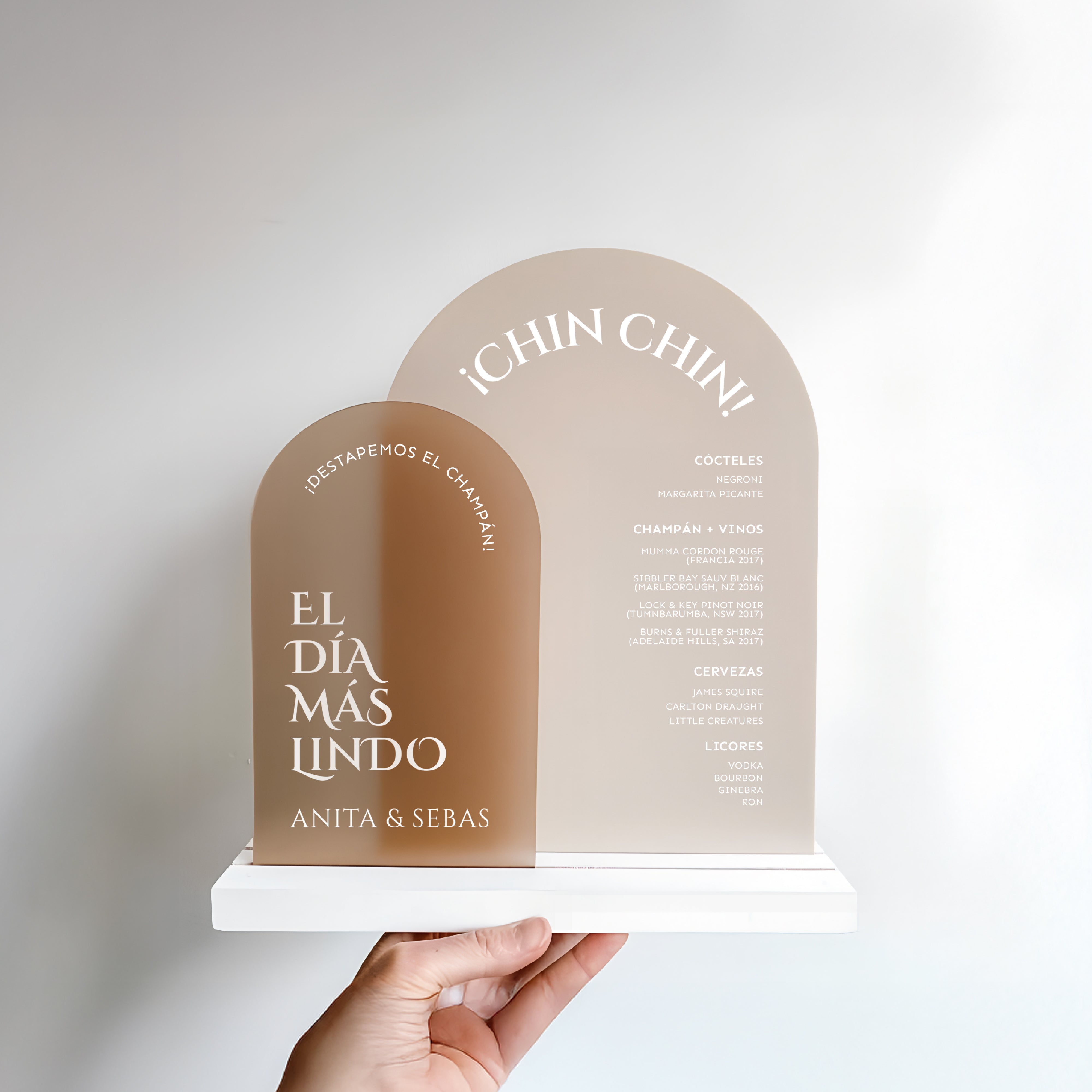 Letreros de mesa en acrílico