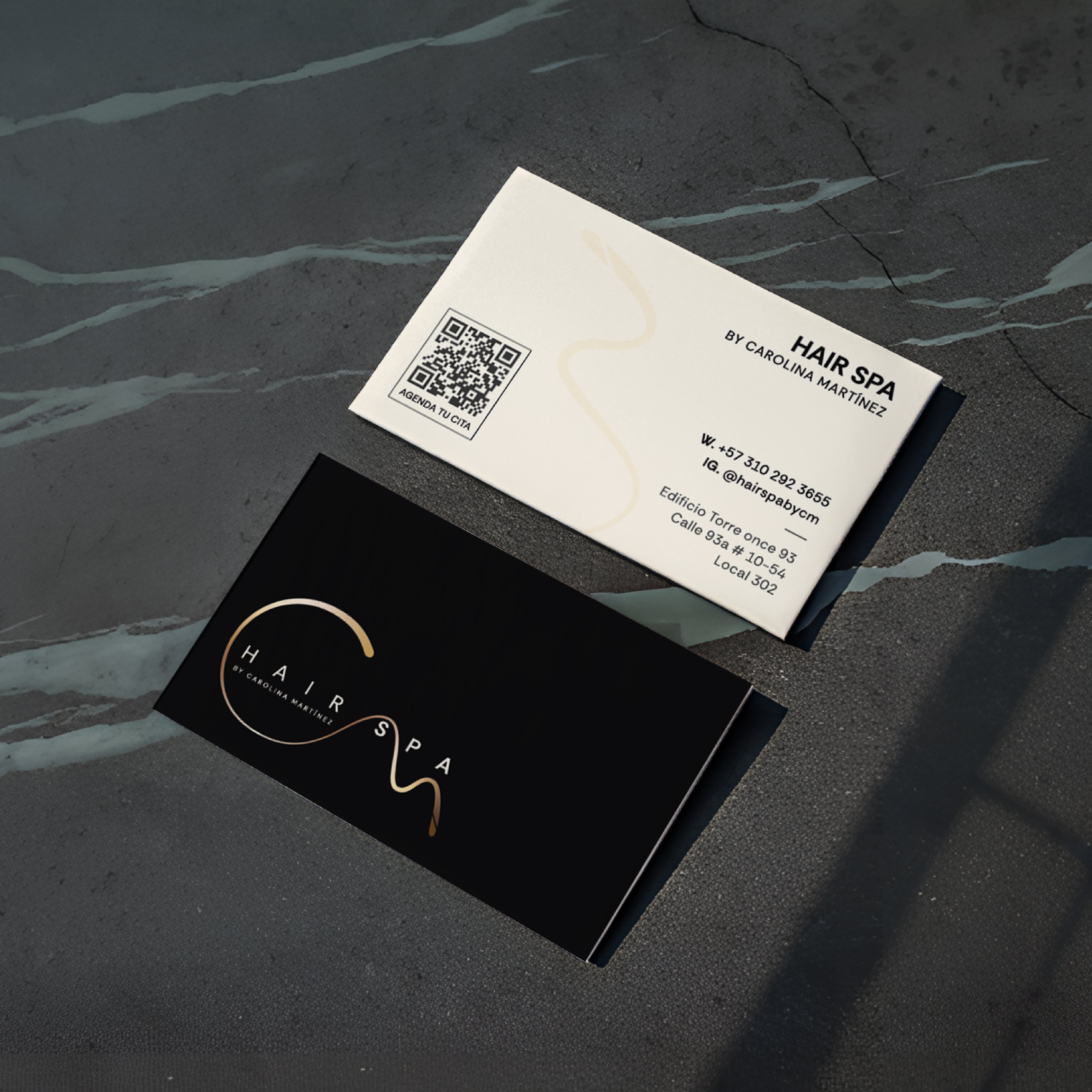 Tarjetas de presentación con código QR